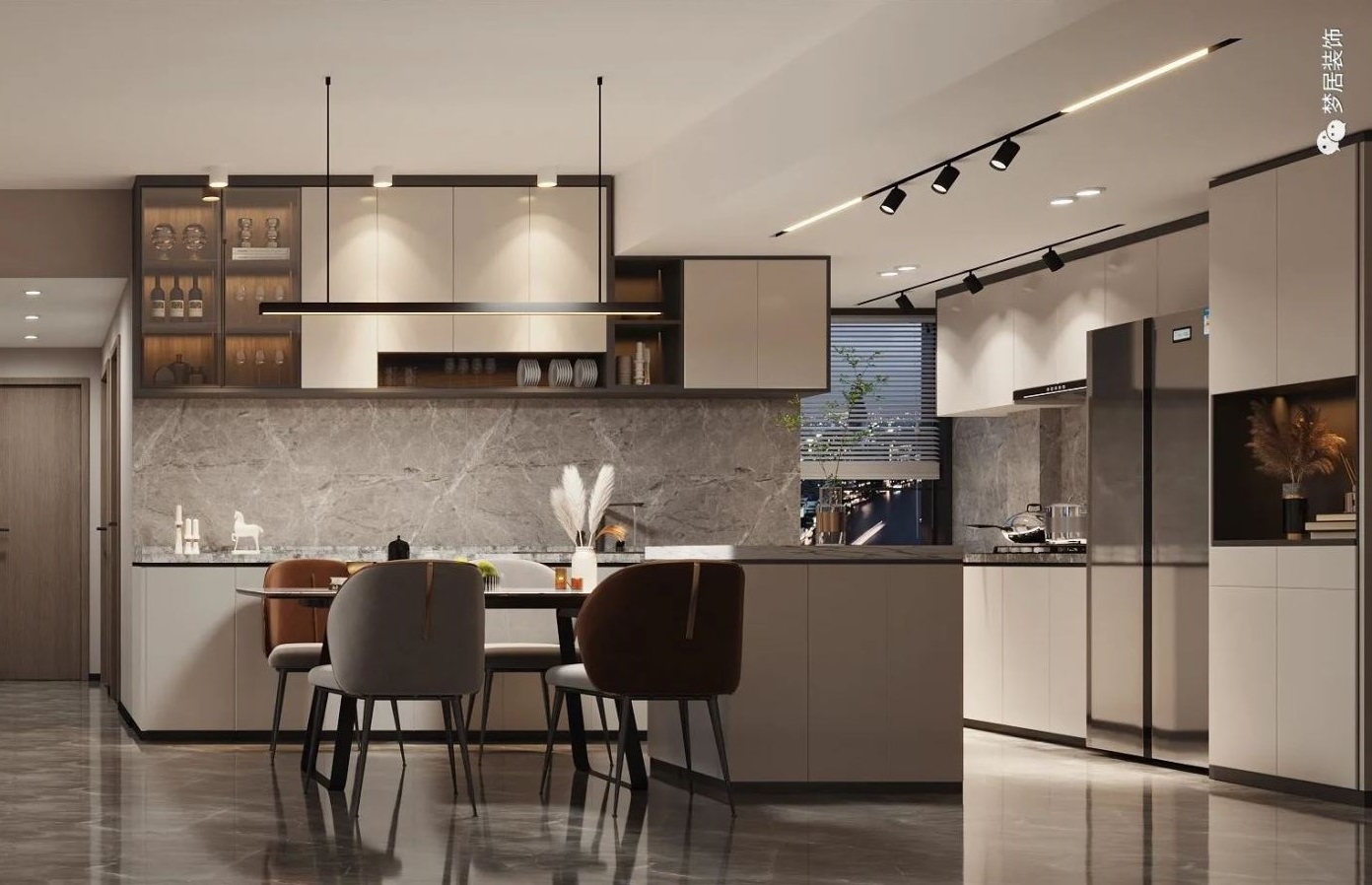 【夢居】116㎡現(xiàn)代簡約家居，客餐廚一體，打造寬敞舒適的前衛(wèi)之居！