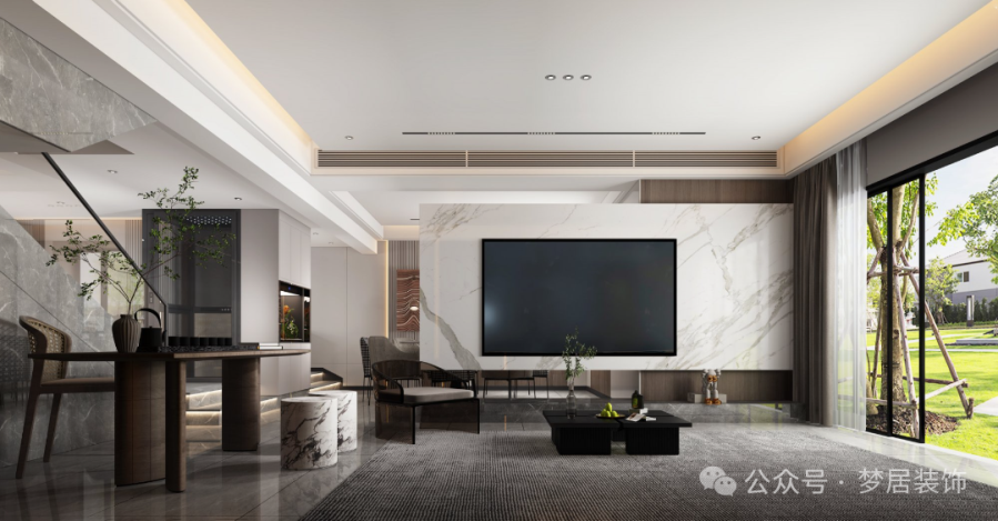夢居&裝修設(shè)計 | 405㎡現(xiàn)代別墅設(shè)計，構(gòu)建現(xiàn)代美學(xué)，為理想生活作答